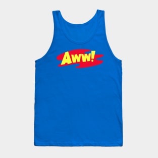 Aww Handwritten Typography Tank Top